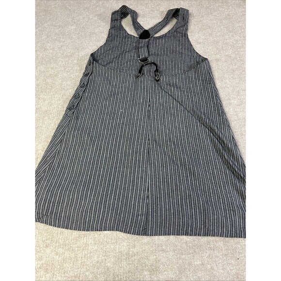 Vintage Ann Taylor Jumper Pinstripe Pinafore Mini Tank Dress Y2K 90s Size 14 - Picture 6 of 8